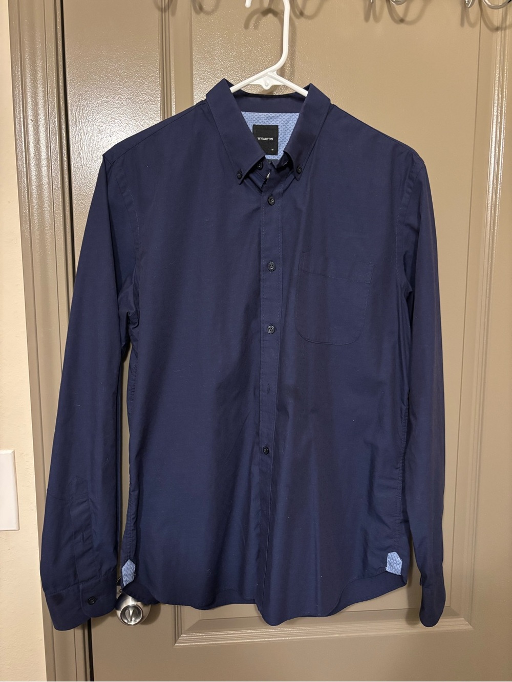 Wharton Esherick Navy Button-Down Dress Shirt